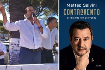 Matteo Salvini alla Spezia per presentare il suo libro &quot;Controvento&quot;