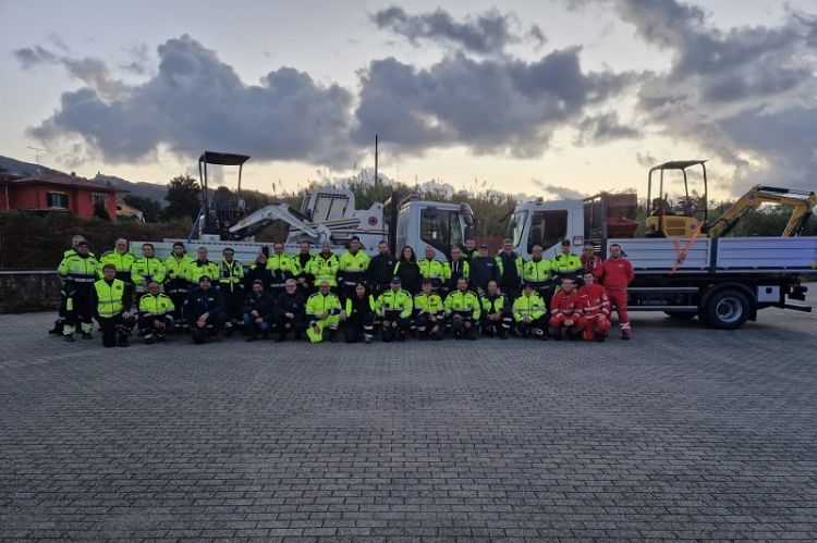 Maltempo, la colonna mobile della Protezione Civile Ligure in missione a Pistoia