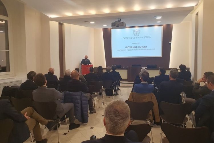 Giovanni Baroni, Presidente nazionale Piccola Industria Confindustria incontra i Comitati PI di Confindustria Liguria e di Confindustria La Spezia