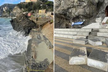 Monterosso fa i conti con i danni della mareggiata