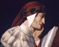 Una statua in onore di Dante Alighieri