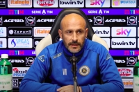 Il mister dello Spezia Vincenzo Italiano durante la conferenza stampa pre Spezia-Genoa