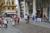 Banchetto per la raccolta firme nel centro della Spezia