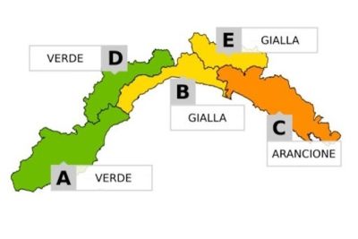 Allerta gialla temporali sul centro levante dalla mezzanotte, arancione dalle 8 di domattina 25 ottobre