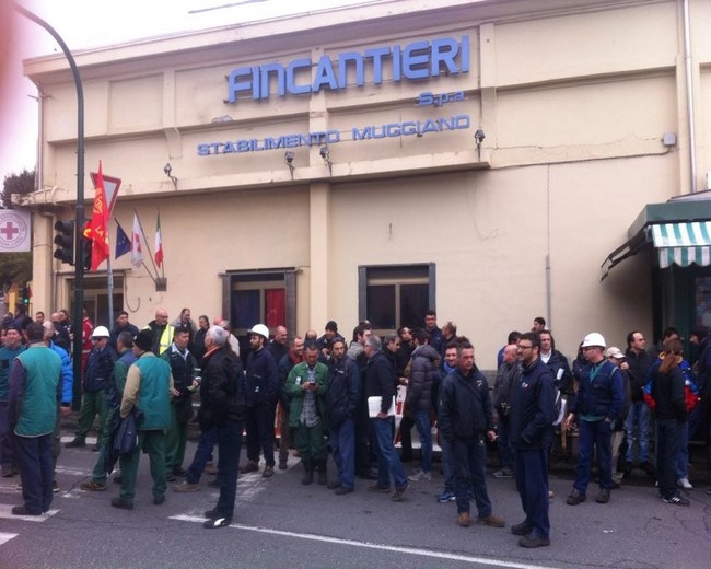Altissima adesione sciopero dei metalmeccanici indetto da FIOM, al Muggiano fermo il 90% dei lavoratori