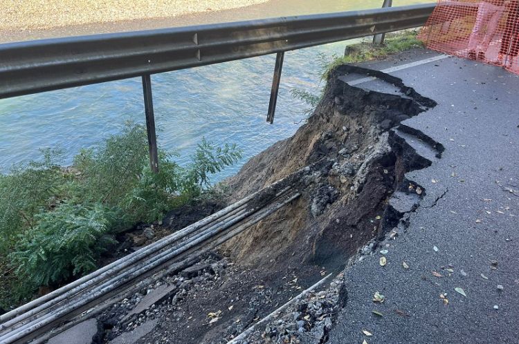 Chiusa l&#039;Aurelia a Borghetto, domani mattina un altro sopralluogo