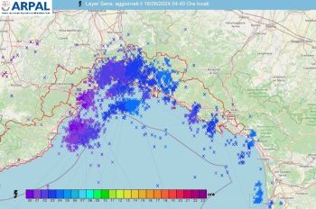 Una notte di temporali, pioggia e vento su tutta la Liguria