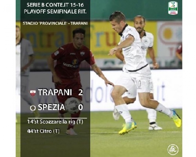 Game over, la stagione delle Aquile finisce qui: Trapani - Spezia 2-0