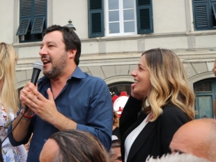 Matteo Salvini e Cristina Ponzanelli