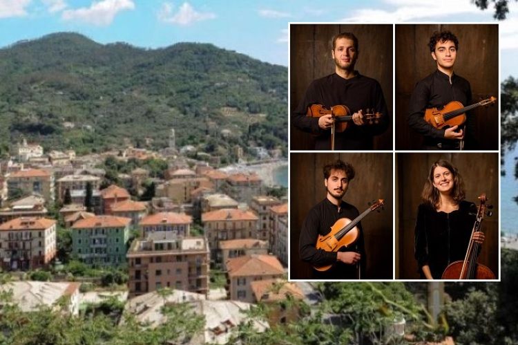 Un giovane quartetto d'archi al Levanto Music Festival Amfiteatrof