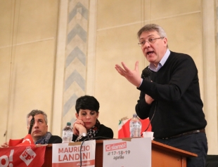 Maurizio Landini in visita nei cantieri aperti spezzini