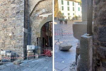Danneggiata la porta medievale di Porto Venere