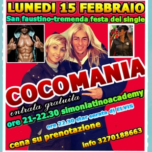 lunedi 15 febbraio serata latina al Cocomania, ENTRATA GRATUITA