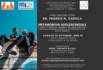 &quot;Metamorfosi adolescenziale&quot;, un incontro con Franco H. Carola