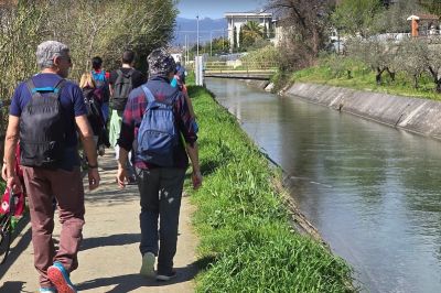 Con l&#039;attore e &quot;pellegrino della salute&quot; Filippo Arcelloni lungo la Via Francigena e il Canale Lunense