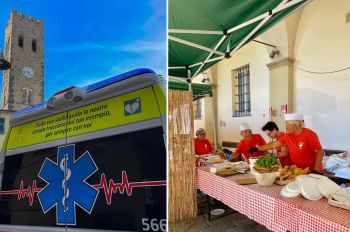 Monterosso, pranzo sociale della Pubblica Assistenza per acquistare una nuova ambulanza