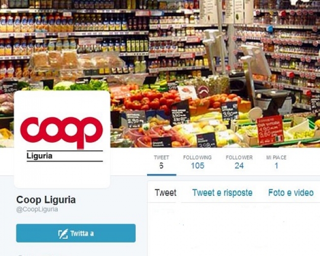 Coop Liguria è social: account su Facebook e Twitter