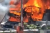 La Spezia, in fiamme un camper sulla via del Molo