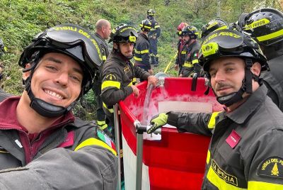 Per i Vigili del Fuoco Volontari di Levanto un&#039;esercitazione con una nuova attrezzatura