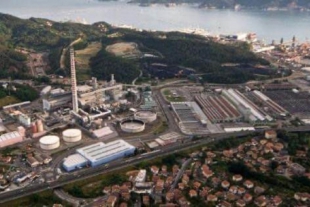 L&#039;area della centrale Enel della Spezia