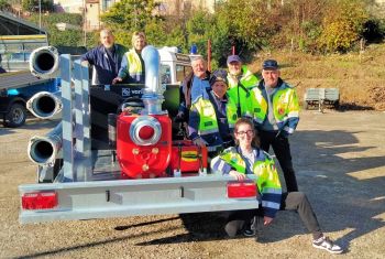 Una nuova idrovora carrellata per la Protezione Civile di Ameglia