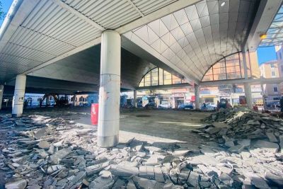 Al via i lavori di pavimentazione di Piazza Cavour, il sopralluogo del Sindaco Peracchini