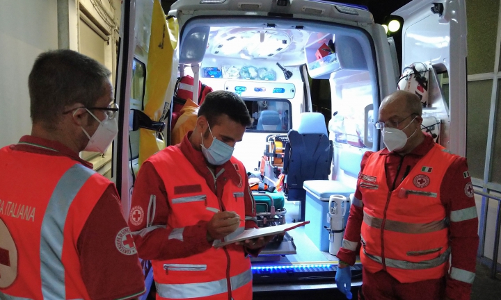 I volontari della Croce Rossa spezzina al pronto soccorso