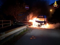 Manarola, bus ATC prende fuoco