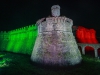 La Fortezza di Sarzanello illuminata col Tricolore per stare vicino a chi è in prima linea