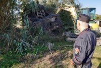 Sarzana, demolito capanno da caccia abusivo costruito da un cacciatore &quot;recidivo&quot;