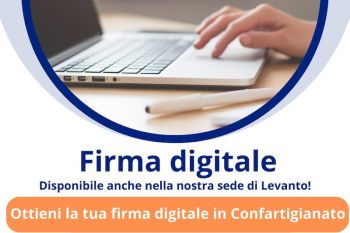 A Levanto Confartigianato ha attivato uno sportello che rilascia la firma digitale