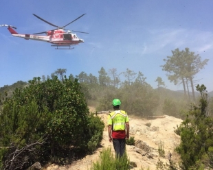 Malore sul monte Gottero: paziente trasferito al San Martino in elicottero