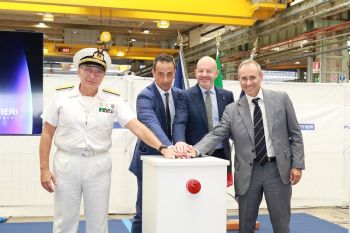 Fincantieri, cerimonia di taglio lamiera per il primo pattugliatore offshore di nuova generazione per la Marina Militare