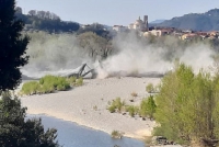 Il ponte di Albiano crollato