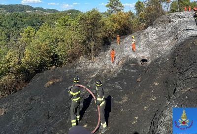 Incendio all&#039;Antoniana, fiamme vicine alle case