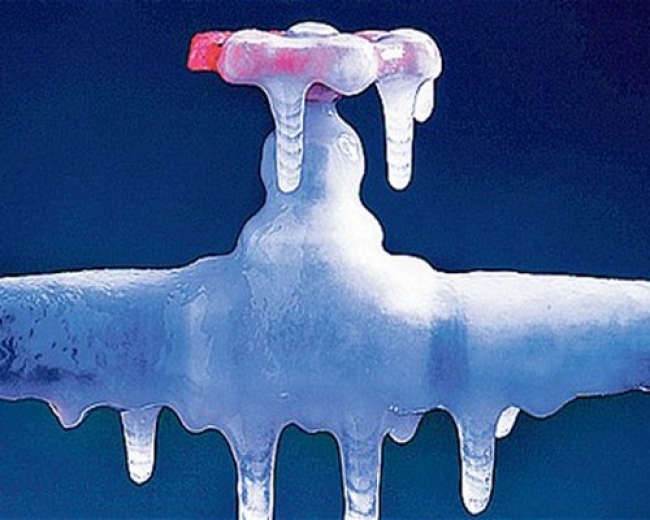 Possibili gelate: a rischio tubature e contatori dell&#039;acqua