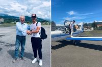 &quot;Decollo&quot; all&#039;Aeroclub Lunense per Niccolò e Cla: per i due aspiranti piloti primo volo &quot;da solista&quot; (foto)