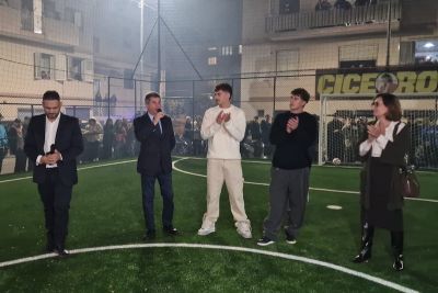 Spezia, inaugurato ieri a Castellammare il campo da calcio restaurato dai fratelli Esposito (foto)