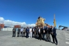 Primo viaggio della nuova nave portacontainer algerina Djanet, arrivata nel porto di Marina di Carrara