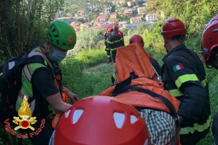 Levanto, turista soccorso dai Vigili del Fuoco