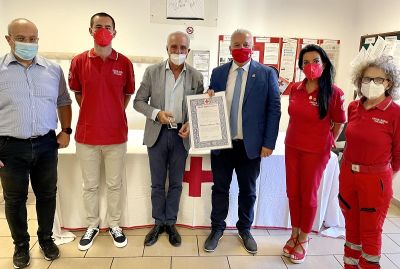 La Croce Rossa conferisce una benemerenza alla Fondazione Ciani