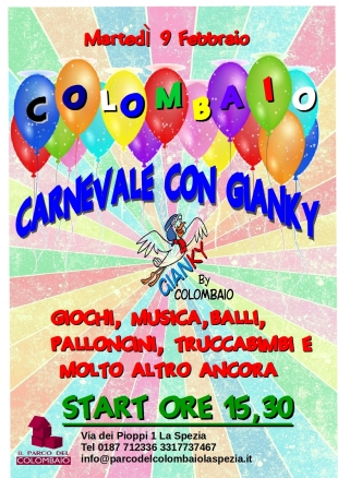 Carnevale con Gianky al PARCO DEL COLOMBAIO