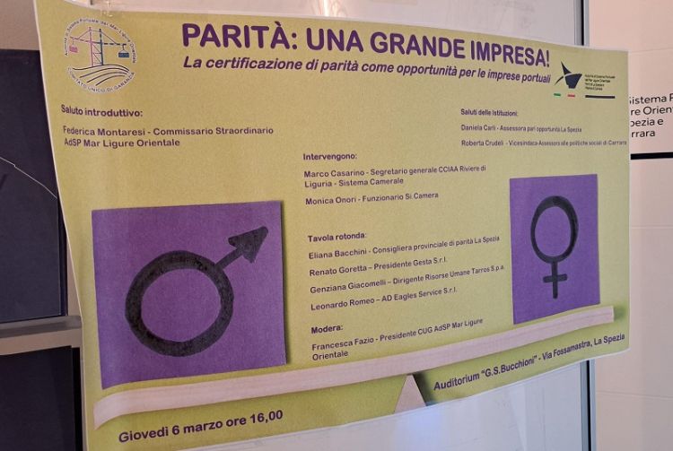 &quot;Parità: una grande impresa!&quot;, il punto in un convegno organizzato dall'AdSP