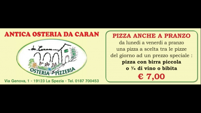 pizze speciali a 7 € bibite comprese a la spezia DA CARAN
