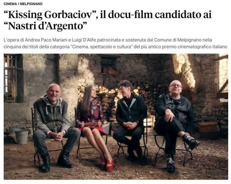Il Candidato ai Nastri D'Argento Kissing Gorbaciov al Nuovo