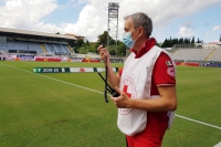 Un volontario della Croce Rossa allo stadio &quot;Picco&quot;