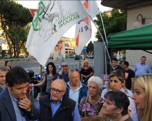 Presidio della Lega Nord in Piazza Concordia: “No a 40 immigrati nell’ex asilo!” (videointerviste)