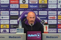 L&#039;ex Mister dello Spezia Italiano durante la conferenza stampa pre-partita