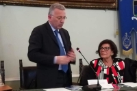 Eliana Bacchini con il Presidente della Provincia della Spezia Peracchini