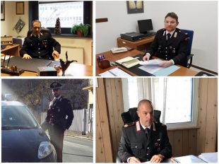 Luogotenente Massimo Censini, Maresciallo Ordinario Jonni Andreucci, Maresciallo Ordinario Andrea Calicchia e Vice Brigadiere Michele Petillo